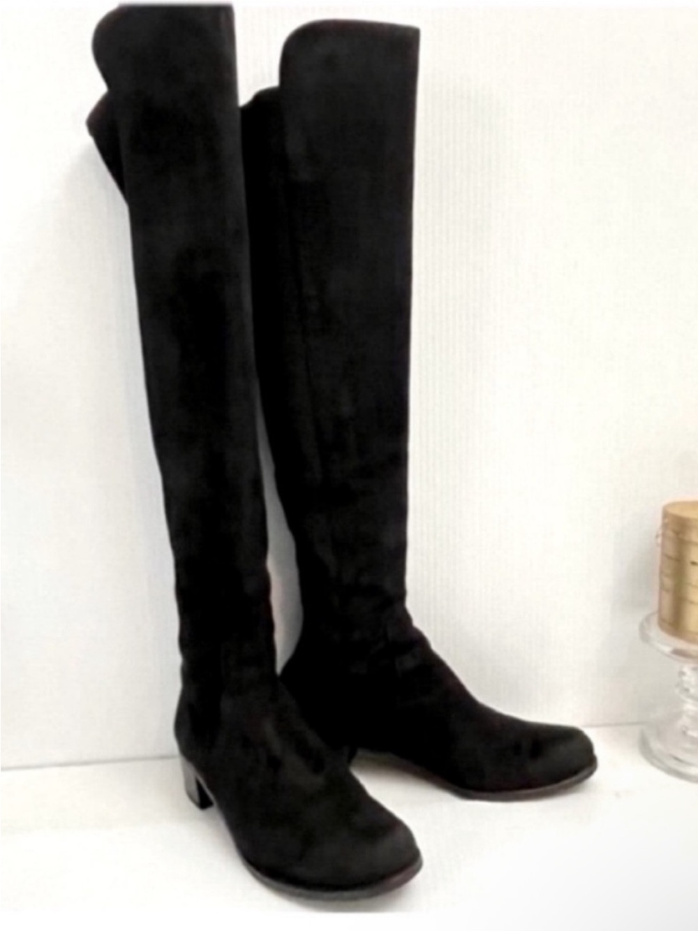 Stuart Weitzman Black Over-the-Knee Suede BootsSz 7.5